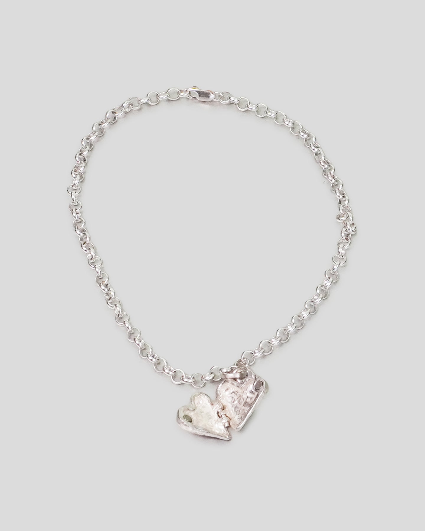 Small Naked Heart Locket on Belcher Chain